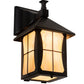Meyda Lighting Pelham Manor 6" Craftsman Brown Wall Sconce With Beige Iridescent Shade Glass