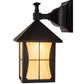 Meyda Lighting Pelham Manor 6" Craftsman Brown Wall Sconce With Beige Iridescent Shade Glass