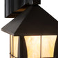 Meyda Lighting Pelham Manor 6" Craftsman Brown Wall Sconce With Beige Iridescent Shade Glass