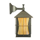 Meyda Lighting Pelham Manor 8" Craftsman Brown Wall Sconce With Beige Iridescent Shade Glass