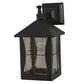 Meyda Lighting Pelham Manor 8" Craftsman Brown Wall Sconce With Clear Seeded Shade Glass