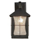 Meyda Lighting Pelham Manor 8" Craftsman Brown Wall Sconce With Clear Seeded Shade Glass