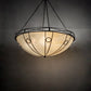 Meyda Lighting Pelican Bay 60" 8-Light Old Wrought Iron Inverted Pendant Light With Sahara Taupe Idalight Shade