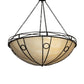 Meyda Lighting Pelican Bay 60" 8-Light Old Wrought Iron Inverted Pendant Light With Sahara Taupe Idalight Shade