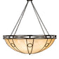 Meyda Lighting Pelican Bay 60" 8-Light Old Wrought Iron Inverted Pendant Light With Sahara Taupe Idalight Shade