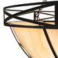 Meyda Lighting Pelican Bay 60" 8-Light Old Wrought Iron Inverted Pendant Light With Sahara Taupe Idalight Shade