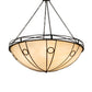 Meyda Lighting Pelican Bay 60" 8-Light Old Wrought Iron Inverted Pendant Light With Sahara Taupe Idalight Shade
