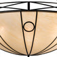 Meyda Lighting Pelican Bay 60" 8-Light Solar Black Inverted Pendant Light With Beige Sahara Taupe Idalight Shade Glass