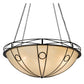 Meyda Lighting Pelican Bay 60" 8-Light Solar Black Inverted Pendant Light With Beige Sahara Taupe Idalight Shade Glass