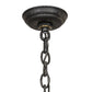 Meyda Lighting Penelope 16" 3-Light Gun Metal Pendant Light With Clear Rainstone Idalight Shade