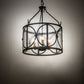 Meyda Lighting Penelope 16" 3-Light Gun Metal Pendant Light With Clear Rainstone Idalight Shade