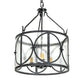 Meyda Lighting Penelope 16" 3-Light Gun Metal Pendant Light With Clear Rainstone Idalight Shade