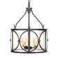 Meyda Lighting Penelope 16" 3-Light Gun Metal Pendant Light With Clear Rainstone Idalight Shade