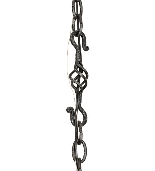 Meyda Lighting Penelope 16" 3-Light Gun Metal Pendant Light With Clear Rainstone Idalight Shade