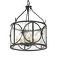 Meyda Lighting Penelope 16" 3-Light Gun Metal Pendant Light With Clear Rainstone Idalight Shade