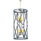 Meyda Lighting Penelope 18" 8-Light Polish Nickel Pendant Light With Amber Faux Candlelight