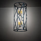 Meyda Lighting Penelope 18" 8-Light Polish Nickel Pendant Light With Amber Faux Candlelight