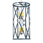 Meyda Lighting Penelope 18" 8-Light Polish Nickel Pendant Light With Amber Faux Candlelight