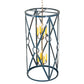 Meyda Lighting Penelope 18" 8-Light Polish Nickel Pendant Light With Amber Faux Candlelight
