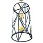 Meyda Lighting Penelope 18" 8-Light Polish Nickel Pendant Light With Amber Faux Candlelight