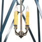 Meyda Lighting Penelope 18" 8-Light Polish Nickel Pendant Light With Amber Faux Candlelight