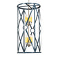 Meyda Lighting Penelope 18" 8-Light Polish Nickel Pendant Light With Amber Faux Candlelight
