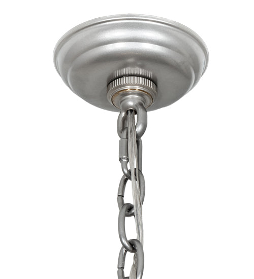 Meyda Lighting Penelope 24" 4-Light Nickel Powdercoat Pendant Light With Clear Crystal Idalight Shade