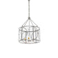 Meyda Lighting Penelope 24" 4-Light Nickel Powdercoat Pendant Light With Clear Crystal Idalight Shade