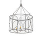 Meyda Lighting Penelope 24" 4-Light Nickel Powdercoat Pendant Light With Clear Crystal Idalight Shade