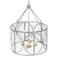 Meyda Lighting Penelope 24" 4-Light Nickel Powdercoat Pendant Light With Clear Crystal Idalight Shade