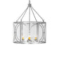 Meyda Lighting Penelope 24" 4-Light Nickel Powdercoat Pendant Light With Clear Crystal Idalight Shade