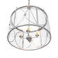Meyda Lighting Penelope 24" 4-Light Nickel Powdercoat Pendant Light With Clear Crystal Idalight Shade
