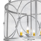 Meyda Lighting Penelope 24" 4-Light Nickel Powdercoat Pendant Light With Clear Crystal Idalight Shade