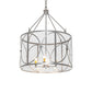 Meyda Lighting Penelope 24" 4-Light Nickel Powdercoat Pendant Light With Clear Crystal Idalight Shade