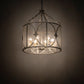 Meyda Lighting Penelope 30" 6-Light Light Sandstone Pendant Light With Rainstone Idalight Shade