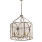 Meyda Lighting Penelope 30" 6-Light Light Sandstone Pendant Light With Rainstone Idalight Shade