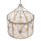 Meyda Lighting Penelope 30" 6-Light Light Sandstone Pendant Light With Rainstone Idalight Shade