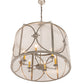 Meyda Lighting Penelope 30" 6-Light Light Sandstone Pendant Light With Rainstone Idalight Shade