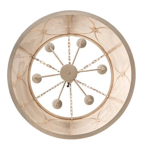 Meyda Lighting Penelope 30" 6-Light Light Sandstone Pendant Light With Rainstone Idalight Shade