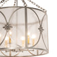 Meyda Lighting Penelope 30" 6-Light Light Sandstone Pendant Light With Rainstone Idalight Shade