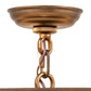 Meyda Lighting Penelope 36" 6-Light Antique Copper Pendant Light With Gold Organza Shade
