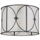 Meyda Lighting Penelope 36" 6-Light Antique Iron Gate Pendant Light With White Contrail Mist Idalight Shade