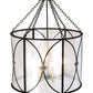 Meyda Lighting Penelope 37" 8-Light Textured Black & Nickel Pendant Light With Rainstone Idalight Shade