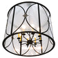 Meyda Lighting Penelope 37" 8-Light Textured Black & Nickel Pendant Light With Rainstone Idalight Shade