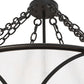 Meyda Lighting Penelope 37" 8-Light Textured Black & Nickel Pendant Light With Rainstone Idalight Shade
