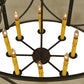 Meyda Lighting Penelope 37" 8-Light Timeless Bronze Pendant Light With Rainstone Idalight Shade