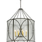 Meyda Lighting Penelope 37" 8-Light Timeless Bronze Pendant Light With Rainstone Idalight Shade