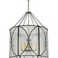 Meyda Lighting Penelope 37" 8-Light Timeless Bronze Pendant Light With Rainstone Idalight Shade