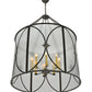 Meyda Lighting Penelope 37" 8-Light Timeless Bronze Pendant Light With Rainstone Idalight Shade