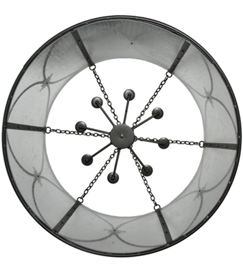 Meyda Lighting Penelope 37" 8-Light Timeless Bronze Pendant Light With Rainstone Idalight Shade